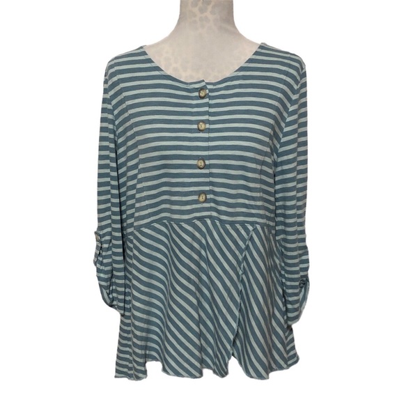 Soft Surroundings Tops - Soft Surroundings Striped Knit Top